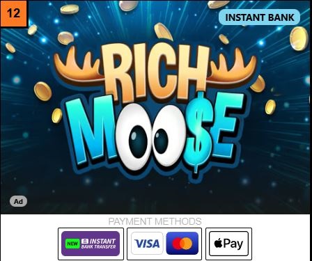 Rich Moose – 700 Spins & €1100 + 15% Cashback