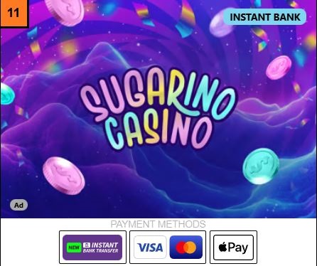 Sugarino Casino – Up to €888 & 888 Spins + 15% Cashback