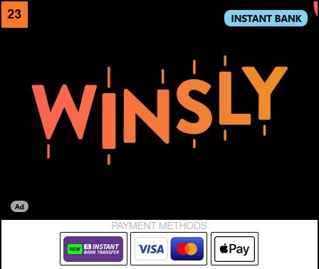 Winsly – 7000 Free Spins + 10% Cashback
